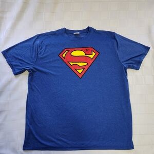 Superman Logo Blue T-Shirt, XL
